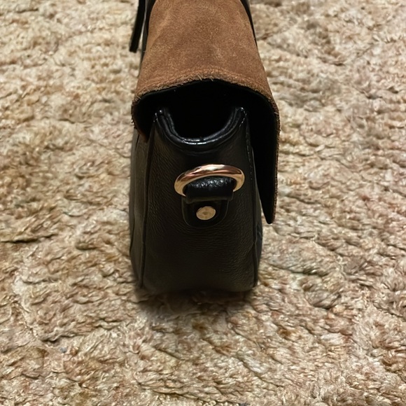 4/$20 | Parfois Black purse with brown flap As Is - Picture 3 of 12